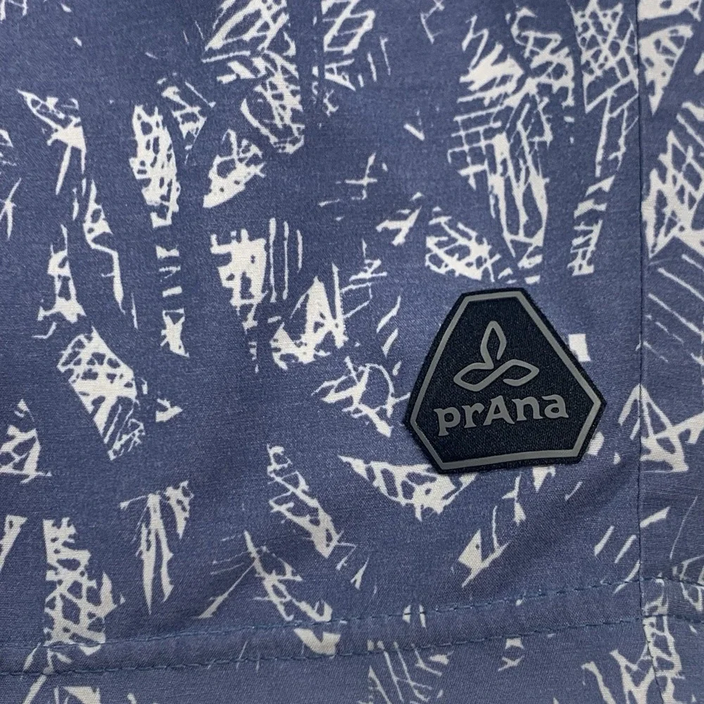 Prana Mens Large Swim Shorts Unlined Blue 6
